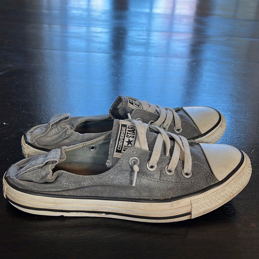 Converse elastic back metallic shoes